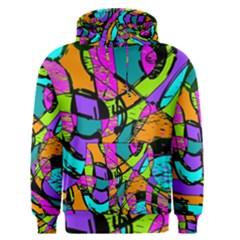 Abstract Sketch Art Squiggly Loops Multicolored Men s Pullover Hoodie by EDDArt