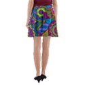 Pop Art Paisley Flowers Ornaments Multicolored A-Line Pocket Skirt View2