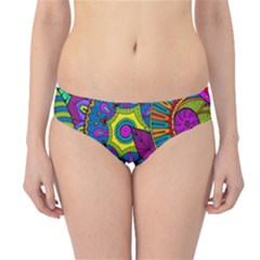 Pop Art Paisley Flowers Ornaments Multicolored Hipster Bikini Bottoms by EDDArt