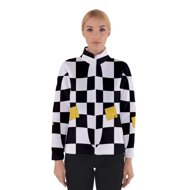 Dropout Yellow Black And White Distorted Check Winterwear