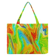 Happy Multicolor Painting Medium Zipper Tote Bag