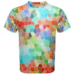 Colorful Mosaic  Men s Cotton Tee by designworld65