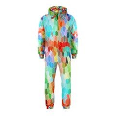 Colorful Mosaic  Hooded Jumpsuit (kids) by designworld65