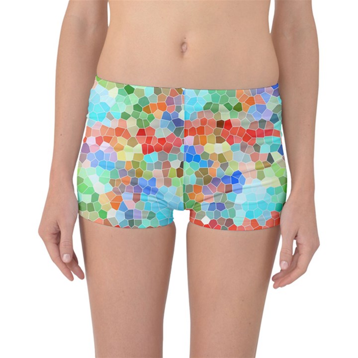 Colorful Mosaic  Reversible Boyleg Bikini Bottoms