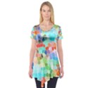 Colorful Mosaic  Short Sleeve Tunic  View1