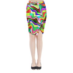 Irritation Colorful Dream Midi Wrap Pencil Skirt