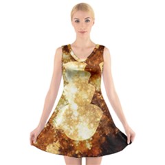 Sparkling Lights V-neck Sleeveless Skater Dress by yoursparklingshop