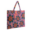 Colorful Floral Dream Zipper Large Tote Bag View2