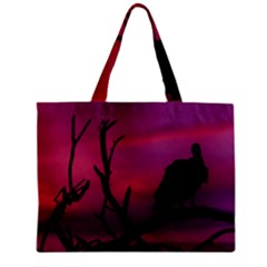 Vultures At Top Of Tree Silhouette Illustration Zipper Mini Tote Bag by dflcprints