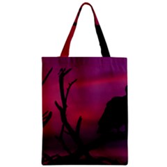 Vultures At Top Of Tree Silhouette Illustration Zipper Classic Tote Bag by dflcprints