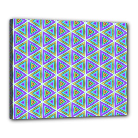 Colorful Retro Geometric Pattern Canvas 20  X 16  by DanaeStudio