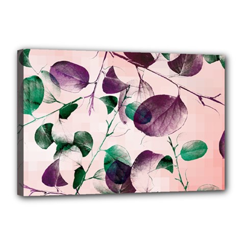 Spiral Eucalyptus Leaves Canvas 18  X 12  by DanaeStudio