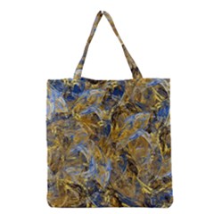 Antique Anciently Gold Blue Vintage Design Grocery Tote Bag by designworld65