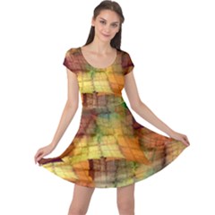 Indian Summer Funny Check Cap Sleeve Dresses by designworld65