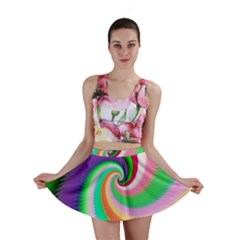 Colorful Spiral Dragon Scales   Mini Skirt by designworld65