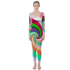 Colorful Spiral Dragon Scales   Long Sleeve Catsuit by designworld65