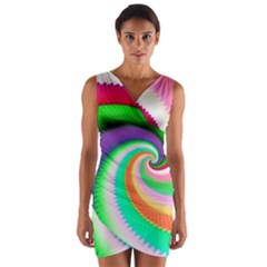 Colorful Spiral Dragon Scales   Wrap Front Bodycon Dress by designworld65