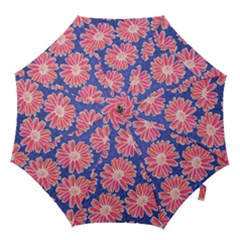 Pink Daisy Pattern Hook Handle Umbrellas (large) by DanaeStudio