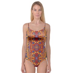 Oriental Watercolor Ornaments Kaleidoscope Mosaic Camisole Leotard  by EDDArt