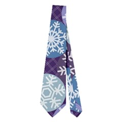 Snowflakes Pattern Neckties (two Side)  by DanaeStudio