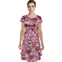 Artistic Valentine Hearts Cap Sleeve Nightdress by BubbSnugg