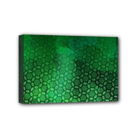 Ombre Green Abstract Forest Mini Canvas 6  X 4  by DanaeStudio