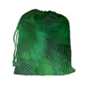 Ombre Green Abstract Forest Drawstring Pouches (XXL) View2