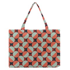 Modernist Geometric Tiles Medium Zipper Tote Bag