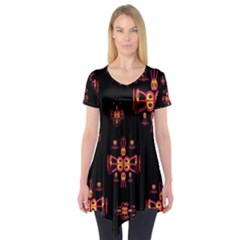 Alphabet Shirtjhjervbretili Short Sleeve Tunic 