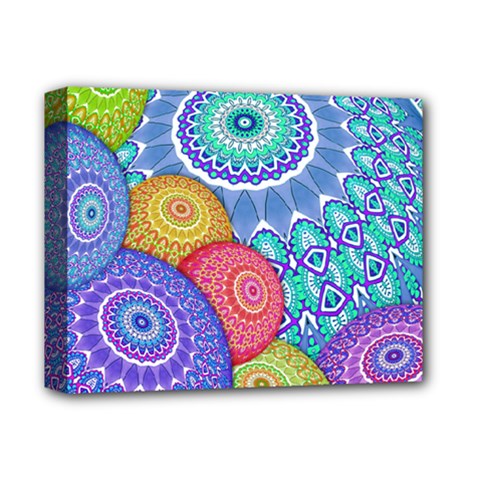 India Ornaments Mandala Balls Multicolored Deluxe Canvas 14  X 11  by EDDArt