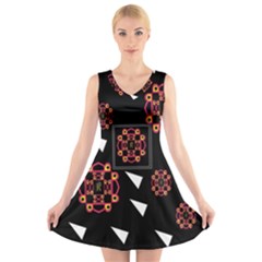 Win 20161004 23 30 49 Proyiyuikdgdgscnhggpikhhmmgbfbkkppkhouj V-neck Sleeveless Skater Dress