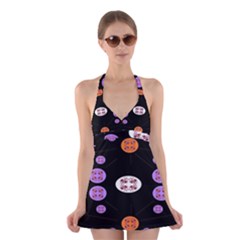 Alphabet Shirtjhjervbret (2)fvgbgnhll Halter Swimsuit Dress