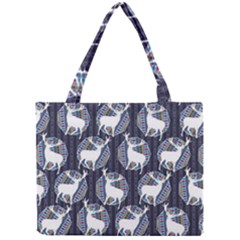 Geometric Deer Retro Pattern Mini Tote Bag