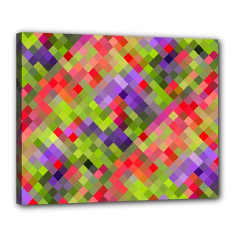 Colorful Mosaic Canvas 20  X 16  by DanaeStudio