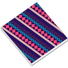 Purple And Pink Retro Geometric Pattern Small Memo Pads by DanaeStudio