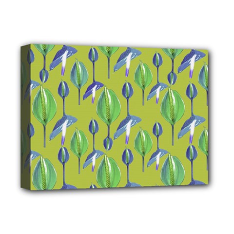 Tropical Floral Pattern Deluxe Canvas 16  X 12   by dflcprints