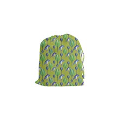 Tropical Floral Pattern Drawstring Pouches (xs) 