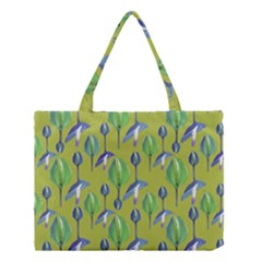 Tropical Floral Pattern Medium Tote Bag