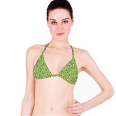 Tropical Floral Pattern Bikini Top by dflcprintsclothing