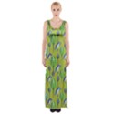 Tropical Floral Pattern Maxi Thigh Split Dress View1