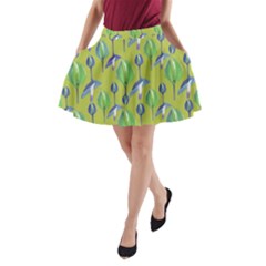 Tropical Floral Pattern A-line Pocket Skirt by dflcprintsclothing