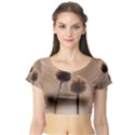 2  Verwelkte Kugeldistel Short Sleeve Crop Top (Tight Fit) View1