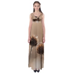 2  Verwelkte Kugeldistel Empire Waist Maxi Dress