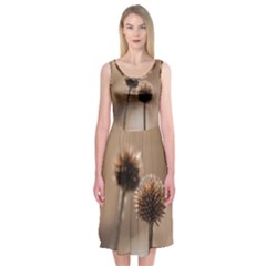 2  Verwelkte Kugeldistel Midi Sleeveless Dress