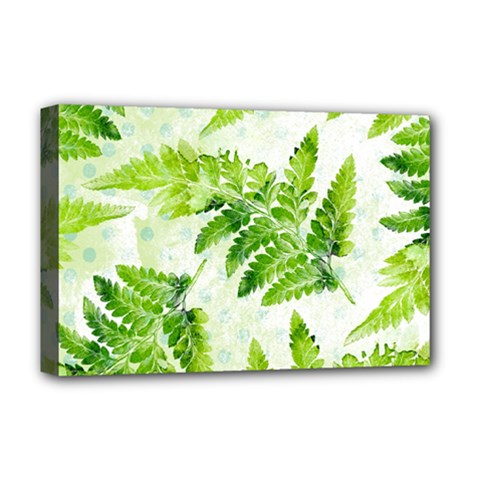 Fern Leaves Deluxe Canvas 18  x 12  