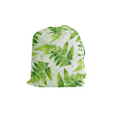 Fern Leaves Drawstring Pouches (Medium) 