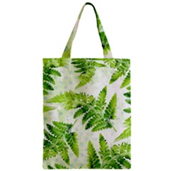 Fern Leaves Zipper Classic Tote Bag