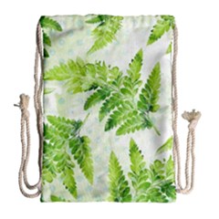 Fern Leaves Drawstring Bag (Large)