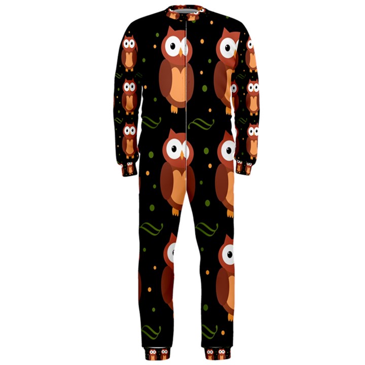 Halloween brown owls  OnePiece Jumpsuit (Men) 