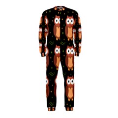 Halloween Brown Owls  Onepiece Jumpsuit (kids) by Valentinaart